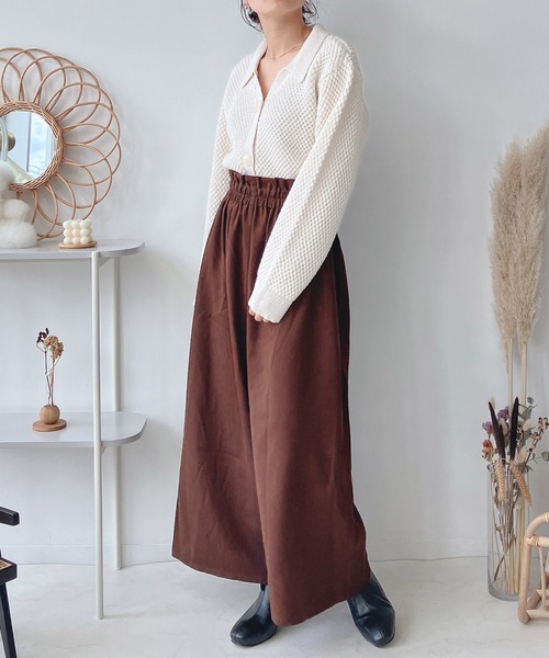 AS KNOW AS plus（アズノゥアズプラス）の「♪レースアップフレアパンツ（その他パンツ・レディース・アイボリー/ブラック/ブラウン/グリーン/ブルー・FREE）」の11枚目の写真