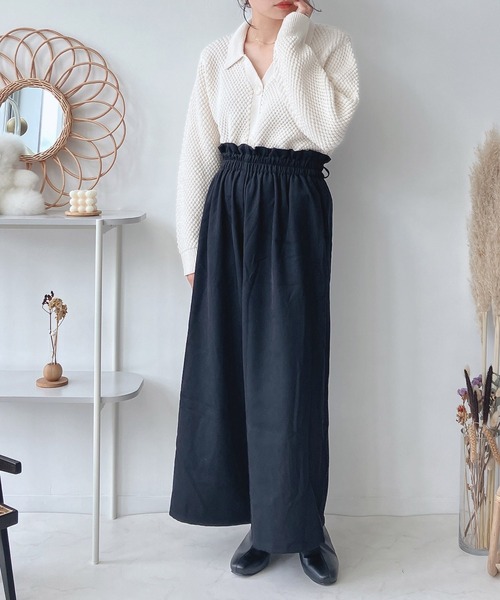 AS KNOW AS plus（アズノゥアズプラス）の「♪レースアップフレアパンツ（その他パンツ・レディース・アイボリー/ブラック/ブラウン/グリーン/ブルー・FREE）」の19枚目の写真