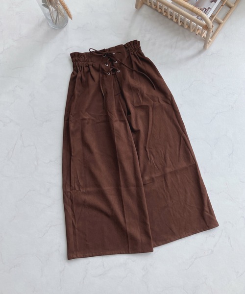 AS KNOW AS plus（アズノゥアズプラス）の「♪レースアップフレアパンツ（その他パンツ・レディース・アイボリー/ブラック/ブラウン/グリーン/ブルー・FREE）」の16枚目の写真