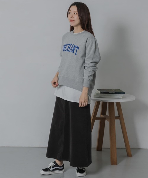 URBAN RESEARCH Sonny Label（アーバンリサーチサニーレーベル）の「コーデュロイトラペーズスカート（スカート・レディース・グレー/オレンジ/チャコールグレー・38/36）」の10枚目の写真