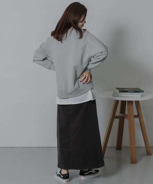 URBAN RESEARCH Sonny Label（アーバンリサーチサニーレーベル）の「コーデュロイトラペーズスカート（スカート・レディース・グレー/オレンジ/チャコールグレー・38/36）」の11枚目の写真