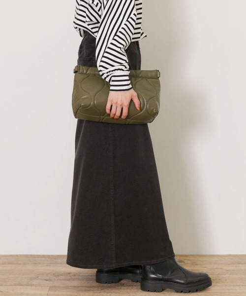 URBAN RESEARCH Sonny Label（アーバンリサーチサニーレーベル）の「コーデュロイトラペーズスカート（スカート・レディース・グレー/オレンジ/チャコールグレー・38/36）」の16枚目の写真