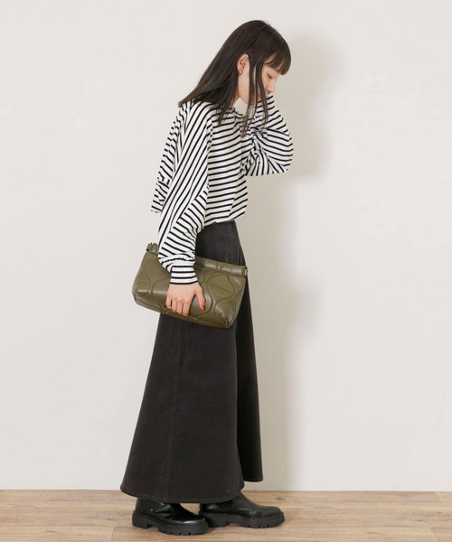 URBAN RESEARCH Sonny Label（アーバンリサーチサニーレーベル）の「コーデュロイトラペーズスカート（スカート・レディース・グレー/オレンジ/チャコールグレー・38/36）」の20枚目の写真