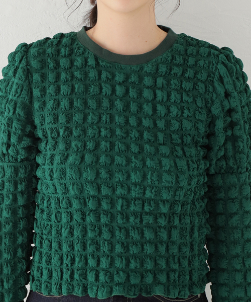 Spick & Span（スピックアンドスパン）の「ワッフルプルオーバー（Tシャツ/カットソー・レディース・ホワイト/グリーン/ブラック・FREE）」の18枚目の写真