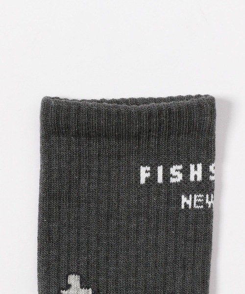 Fishs Eddy（フィッシュエディ）の「[Fishs Eddy(フィッシュエディ)]212Skyline メンズソックス（ソックス/靴下・メンズ・オフホワイト/レッド・FREE）」の5枚目の写真