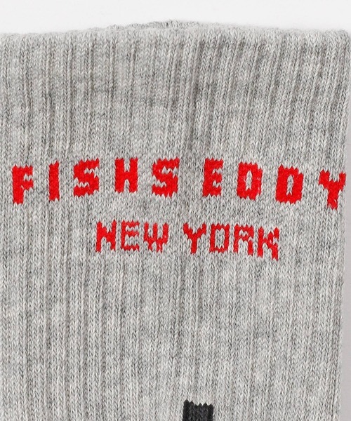 Fishs Eddy（フィッシュエディ）の「[Fishs Eddy(フィッシュエディ)]212Skyline メンズソックス（ソックス/靴下・メンズ・オフホワイト/レッド・FREE）」の9枚目の写真