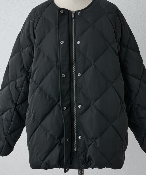 BEARDSLEY（ビアズリー）の「【FRIPIER/フリピエ】バナナスリーブノーカラーショートダウン：すぐにお届け！（ダウンジャケット/コート・レディース・ブラック/アイボリー・FREE）」の15枚目の写真