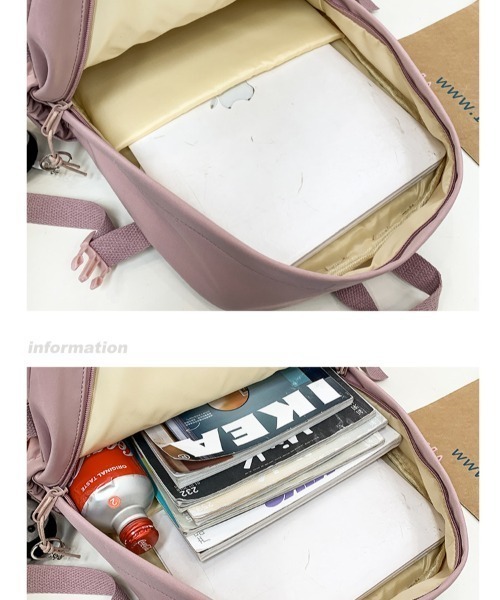 mushwear(マッシュウェア)の「RUILSリュック(バックパック/リュック・レディース・ホワイト/ブラック/ブルー・FREE)」の5枚目の写真