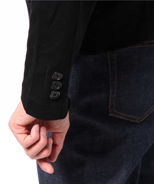 SHIPS JET BLUE（シップスジェットブルー）の「★★SHIPS JET BLUE(シップス ジェットブルー): アイスコットンジャケット15SS（テーラードジャケット・メンズ・ブラック/ネイビー・MEDIUM/SMALL/LARGE）」の13枚目の写真