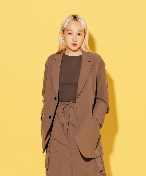 CITEN（シテン）の「＜CITEN＞シアーリブ ロングスリーブ Tシャツ（Tシャツ/カットソー・レディース・ダークグレー/ライラック/オフホワイト・FREE）」の16枚目の写真