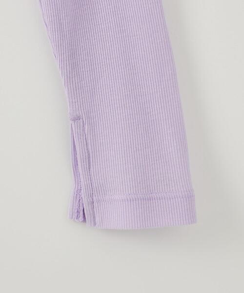 CITEN（シテン）の「＜CITEN＞シアーリブ ロングスリーブ Tシャツ（Tシャツ/カットソー・レディース・ダークグレー/ライラック/オフホワイト・FREE）」の7枚目の写真