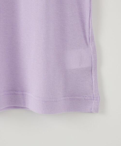 CITEN（シテン）の「＜CITEN＞シアーリブ ロングスリーブ Tシャツ（Tシャツ/カットソー・レディース・ダークグレー/ライラック/オフホワイト・FREE）」の8枚目の写真