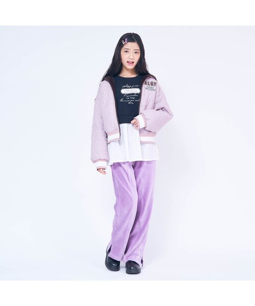algy（アルジー）の「レイヤード風トレーナー（スウェット・キッズ・グレー/ブラック/オレンジ・XXX-SMALL/XX-SMALL/X-SMALL/SMALL/MEDIUM）」の13枚目の写真