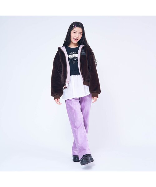 algy（アルジー）の「レイヤード風トレーナー（スウェット・キッズ・グレー/ブラック/オレンジ・XXX-SMALL/XX-SMALL/X-SMALL/SMALL/MEDIUM）」の5枚目の写真
