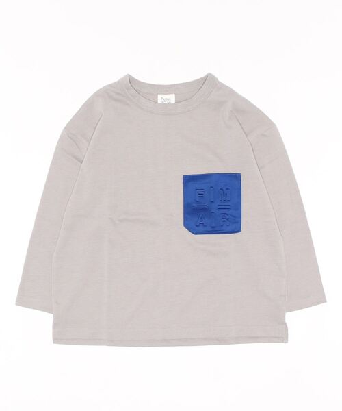 FARM(ファーム)の「エンボスポケットロンT(Tシャツ/カットソー・キッズ・グレー/ブルー/ホワイト・140cm/160cm/150cm/130cm/120cm)」の2枚目の写真