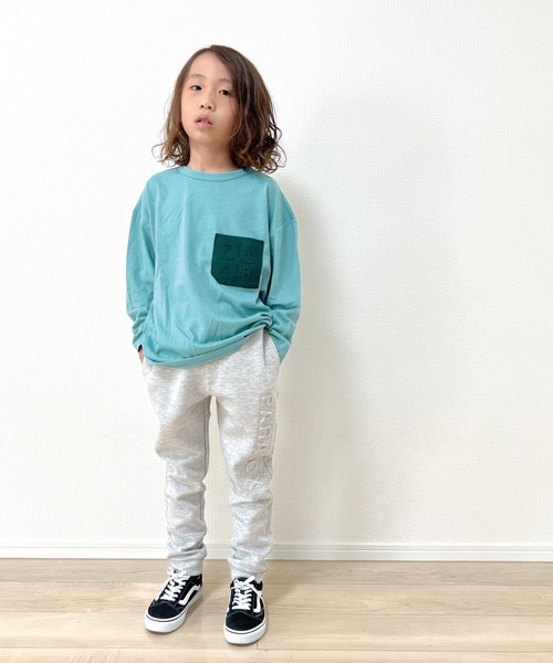 FARM(ファーム)の「エンボスポケットロンT(Tシャツ/カットソー・キッズ・グレー/ブルー/ホワイト・140cm/160cm/150cm/130cm/120cm)」の8枚目の写真