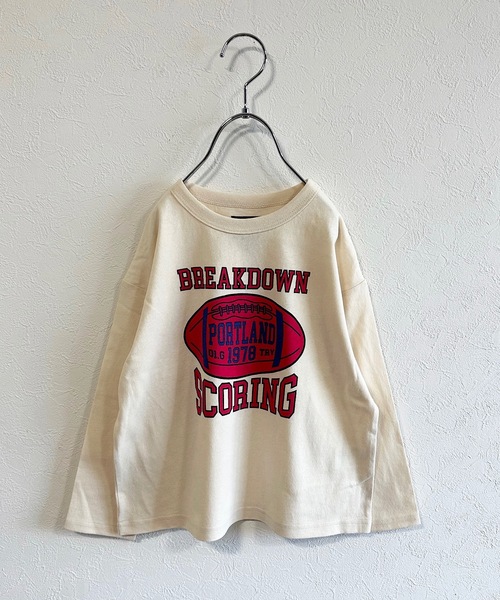 Life Support Products（ライフサポートプロダクツ）の「ナガソデプリントロンＴ(80～150cm)（Tシャツ/カットソー・キッズ・ホワイト/ライトブルー/ブラウン/グレー/レッド/オフホワイト/ピンク/イエロー/ブルー/チャコール・80/90/95/100/110/120/130/140/150）」の3枚目の写真