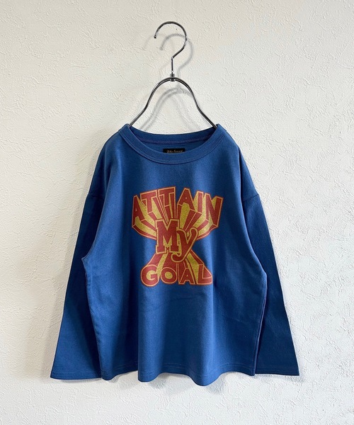 Life Support Products（ライフサポートプロダクツ）の「ナガソデプリントロンＴ(80～150cm)（Tシャツ/カットソー・キッズ・ホワイト/ライトブルー/ブラウン/グレー/レッド/オフホワイト/ピンク/イエロー/ブルー/チャコール・80/90/95/100/110/120/130/140/150）」の8枚目の写真