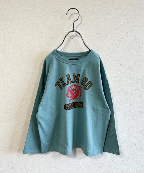 Life Support Products（ライフサポートプロダクツ）の「ナガソデプリントロンＴ(80～150cm)（Tシャツ/カットソー・キッズ・ホワイト/ライトブルー/ブラウン/グレー/レッド/オフホワイト/ピンク/イエロー/ブルー/チャコール・80/90/95/100/110/120/130/140/150）」の7枚目の写真