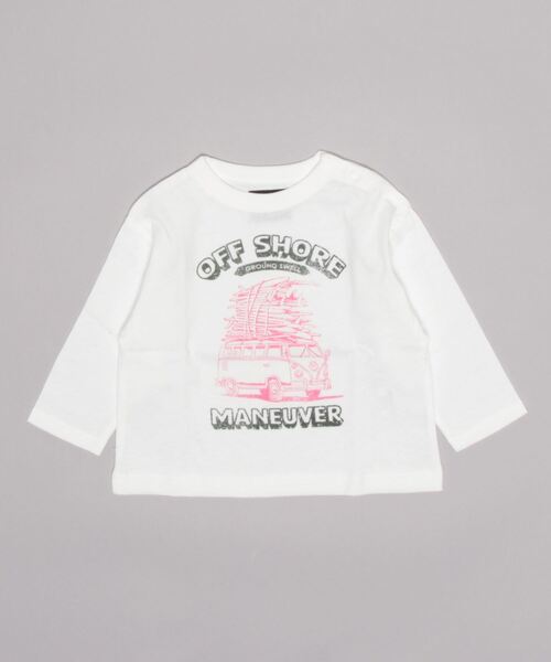 Life Support Products（ライフサポートプロダクツ）の「ナガソデプリントロンＴ(80～150cm)（Tシャツ/カットソー・キッズ・ホワイト/ライトブルー/ブラウン/グレー/レッド/オフホワイト/ピンク/イエロー/ブルー/チャコール・80/90/95/100/110/120/130/140/150）」の17枚目の写真