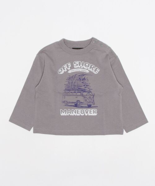 Life Support Products（ライフサポートプロダクツ）の「ナガソデプリントロンＴ(80～150cm)（Tシャツ/カットソー・キッズ・ホワイト/ライトブルー/ブラウン/グレー/レッド/オフホワイト/ピンク/イエロー/ブルー/チャコール・80/90/95/100/110/120/130/140/150）」の19枚目の写真