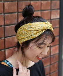 チチカカ | エコフレンドリーダイ ブロックプリント ヘアバンド(ヘアバンド)
