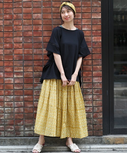 チチカカ(チチカカ)の「エコフレンドリーダイ ブロックプリント ヘアバンド(ヘアバンド・レディース・ブルー/イエロー/ピンク・FREE)」の5枚目の写真