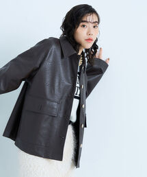 fredy emue | フェイクレザーブルゾン(ブルゾン)
