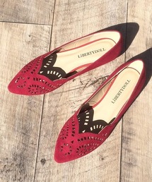 LibertyDoll/カットワークフラットパンプス(5574)