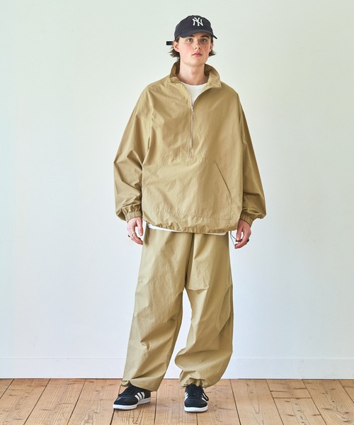 EMMA CLOTHES(エマクローズ)の「ハーフジップルーズスタンドタイプライタープルオーバー EMMA CLOTHES 2023(その他トップス・メンズ・ベージュ/オリーブ/ブラック・M/L)」の6枚目の写真