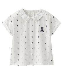 combimini（コンビミニ）の「半袖 おめかしトップス（ドビードット）（Tシャツ/カットソー）」