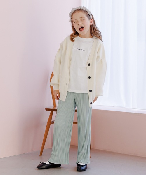 GLOBAL WORK（グローバルワーク）の「DRY／プリーツイージーパンツ/175523（その他パンツ・キッズ・ダークグレー/グリーン系その他3/ライトピンク/オフホワイト・150cm/120cm/110cm/160cm/130cm/140cm/100cm）」の10枚目の写真