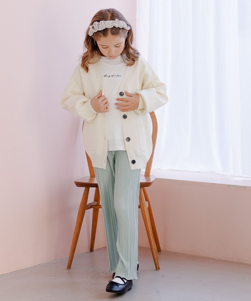 GLOBAL WORK（グローバルワーク）の「DRY／プリーツイージーパンツ/175523（その他パンツ・キッズ・ダークグレー/グリーン系その他3/ライトピンク/オフホワイト・150cm/120cm/110cm/160cm/130cm/140cm/100cm）」の11枚目の写真