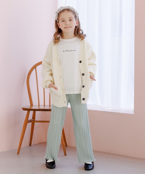GLOBAL WORK（グローバルワーク）の「DRY／プリーツイージーパンツ/175523（その他パンツ・キッズ・ダークグレー/グリーン系その他3/ライトピンク/オフホワイト・150cm/120cm/110cm/160cm/130cm/140cm/100cm）」の12枚目の写真