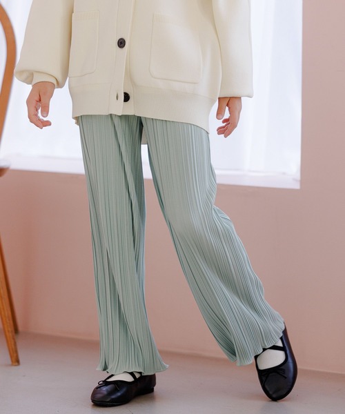 GLOBAL WORK（グローバルワーク）の「DRY／プリーツイージーパンツ/175523（その他パンツ・キッズ・ダークグレー/グリーン系その他3/ライトピンク/オフホワイト・150cm/120cm/110cm/160cm/130cm/140cm/100cm）」の16枚目の写真
