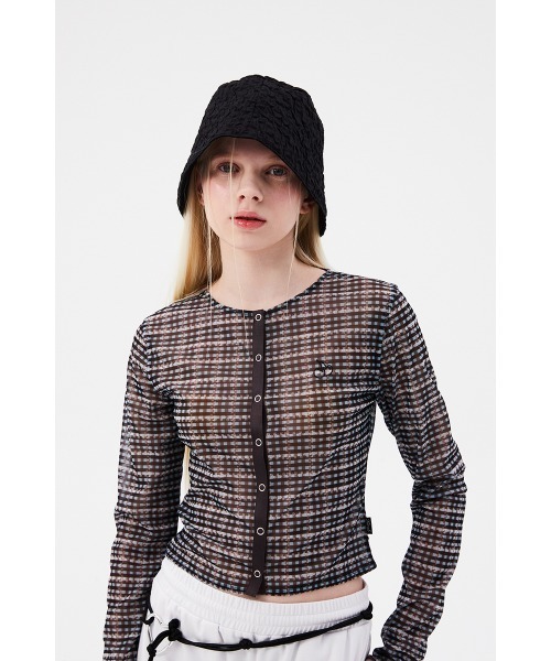 KIRSH(キルシー)の「KIRSH CHERRY REVERSIBLE WRINKLE BUCKET HAT/キルシーチェリーリバーシブルリンクルバケットハット(ハット・レディース・ホワイト/ブラック・ONE SIZE)」の9枚目の写真