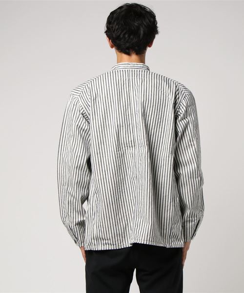 Denime（ドゥニーム）の「【MadeInJapan】バンドカラーカバーオール（デニムジャケット・メンズ・インディゴブルー/ネイビー/ホワイト・SMALL/LARGE/MEDIUM）」の17枚目の写真