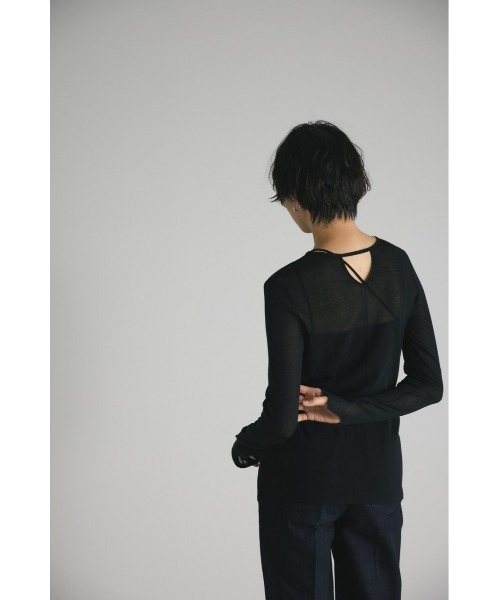 STYLEMIXER(スタイルミキサー)の「2WAYチョーカーシアーニット(ニット/セーター・レディース・ブラック/アイボリー/グリーン・FREE)」の17枚目の写真