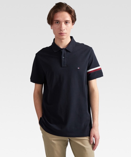 TOMMY HILFIGER（トミーヒルフィガー）の「フラッグロゴレギュラーポロシャツ（ポロシャツ・メンズ・ブルー/ネイビー/ホワイト・SMALL/MEDIUM/LARGE/X-LARGE）」の2枚目の写真