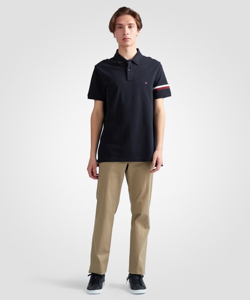 TOMMY HILFIGER（トミーヒルフィガー）の「フラッグロゴレギュラーポロシャツ（ポロシャツ・メンズ・ブルー/ネイビー/ホワイト・SMALL/MEDIUM/LARGE/X-LARGE）」の6枚目の写真