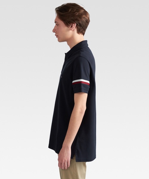 TOMMY HILFIGER（トミーヒルフィガー）の「フラッグロゴレギュラーポロシャツ（ポロシャツ・メンズ・ブルー/ネイビー/ホワイト・SMALL/MEDIUM/LARGE/X-LARGE）」の7枚目の写真