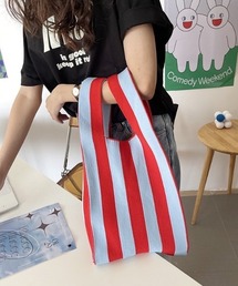 LAC-VERT | ストライプニットトートバッグ(トートバッグ)