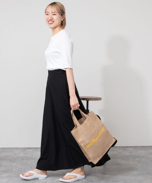 MAISON BENGAL(マイソンベンガル)の「【MAISON BENGAL/ メゾンベンガル】別注ジュートロゴミニトート(トートバッグ・レディース・パープル/ピンク/イエロー・FREE)」の5枚目の写真