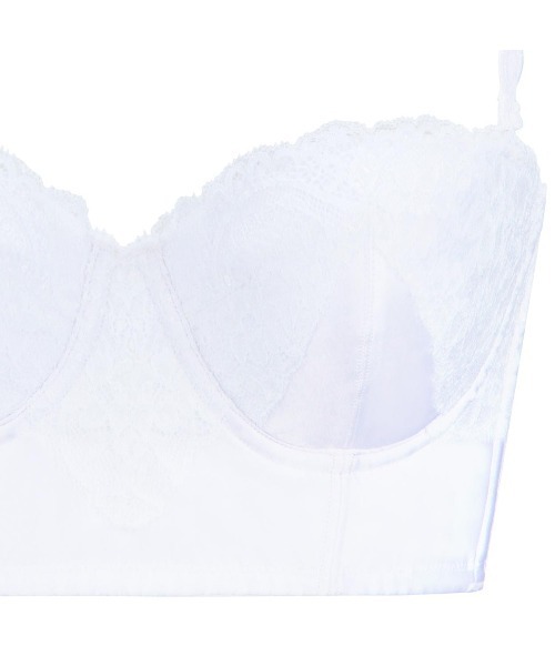 AMOSTYLE BY Triumph（アモスタイルバイトリンプ）の「ブライダルインナー ロングブラジャー2【B,C,Dカップ】 AMST2007 WHUDL2（その他アンダーウェア/インナー・レディース・ホワイト・C65/D75/E65/C70/B75/D65/B70/B65/C75/E75/F65/F75）」の2枚目の写真