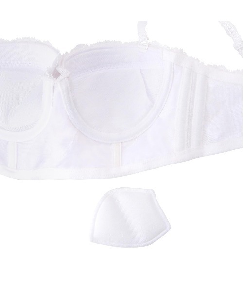 AMOSTYLE BY Triumph（アモスタイルバイトリンプ）の「ブライダルインナー ロングブラジャー2【B,C,Dカップ】 AMST2007 WHUDL2（その他アンダーウェア/インナー・レディース・ホワイト・C65/D75/E65/C70/B75/D65/B70/B65/C75/E75/F65/F75）」の4枚目の写真