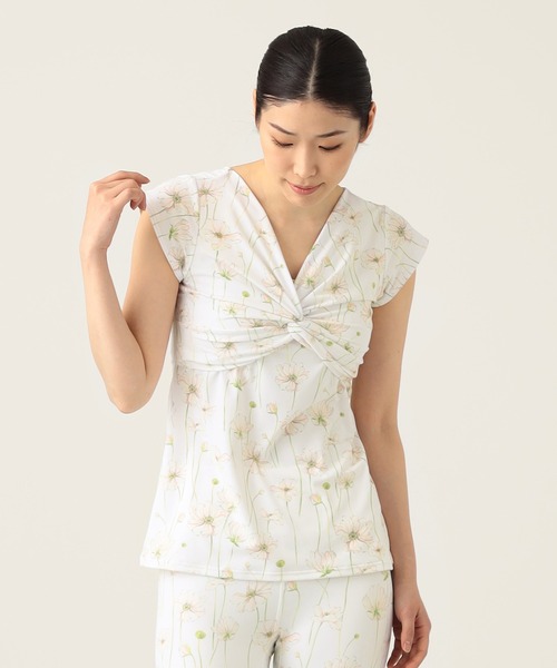 Chacott（チャコット）の「フロントツイストプリントトップ（タンク