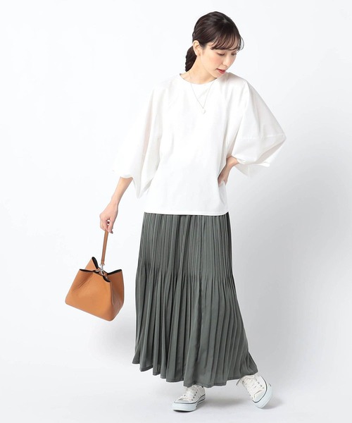 Grand PARK（グランドパーク）の「ヴィンテージサテンスカート（スカート・レディース・ブルー/カーキ/ワイン/キャメル/カーキ系/ネイビー・FREE）」の9枚目の写真