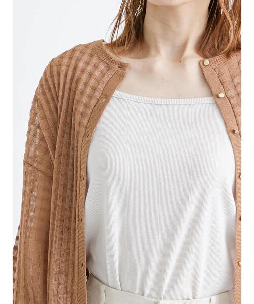 Te chichi（テチチ）の「前後2WAYリブタンクトップ（Tシャツ/カットソー・レディース・ブラック/イエロー/ベージュ/ホワイト・ﾌﾘ-）」の5枚目の写真