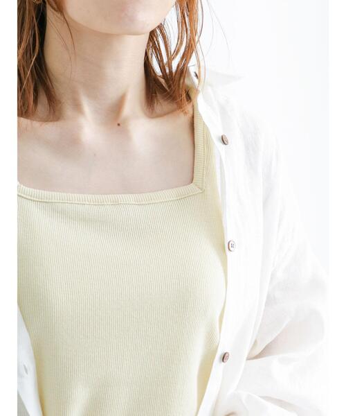 Te chichi（テチチ）の「前後2WAYリブタンクトップ（Tシャツ/カットソー・レディース・ブラック/イエロー/ベージュ/ホワイト・ﾌﾘ-）」の21枚目の写真