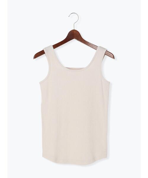 Te chichi（テチチ）の「前後2WAYリブタンクトップ（Tシャツ/カットソー・レディース・ブラック/イエロー/ベージュ/ホワイト・ﾌﾘ-）」の20枚目の写真